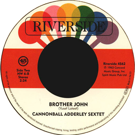 Yusef Lateef / Cannonball Adderley Sextet : Love Theme From Spartacus / Brother John (7", Single, Mono)