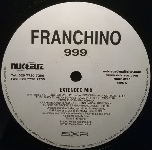 Franchino : 999 (12")
