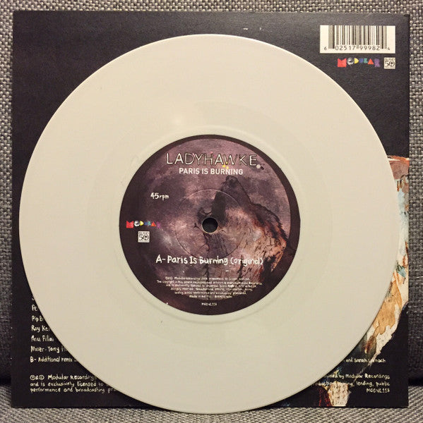 Ladyhawke : Paris Is Burning (7", Single, Ltd, Whi)