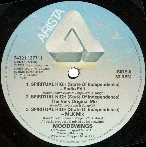 Moodswings : Spiritual High (State Of Independence) (12")