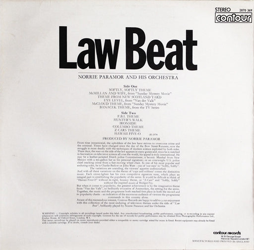 Norrie Paramor And His Orchestra : Law Beat (LP)