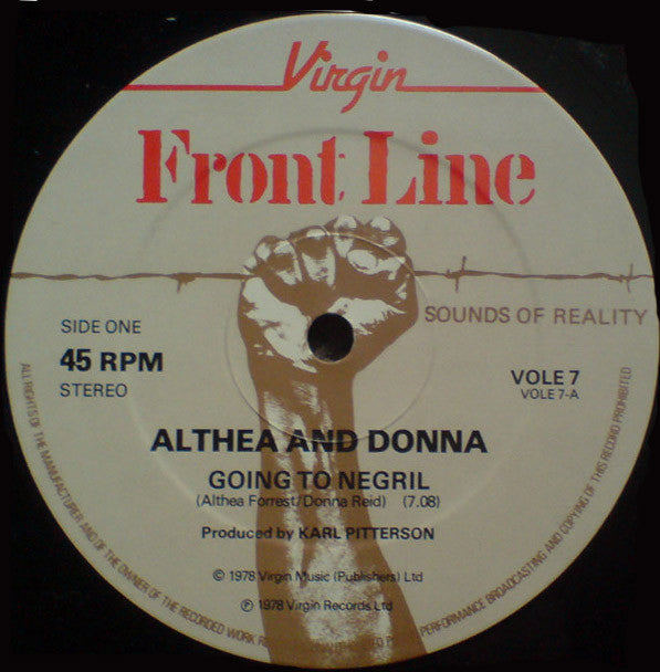 Althea & Donna : Going To Negril  (12")