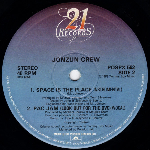 The Jonzun Crew : Space Is The Place (12")