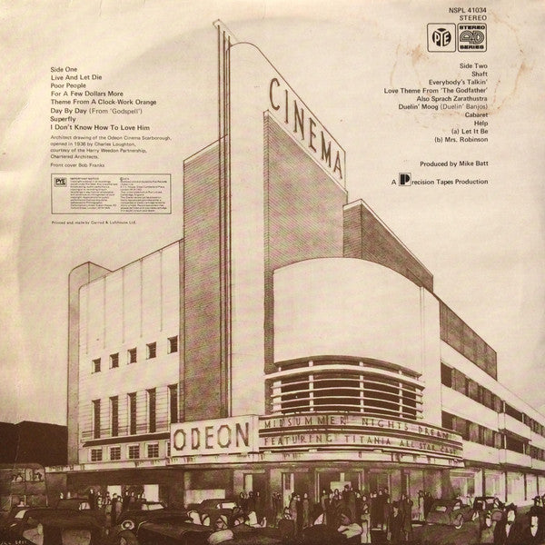 Synthesonic Sounds : Moog At The Movies (LP)