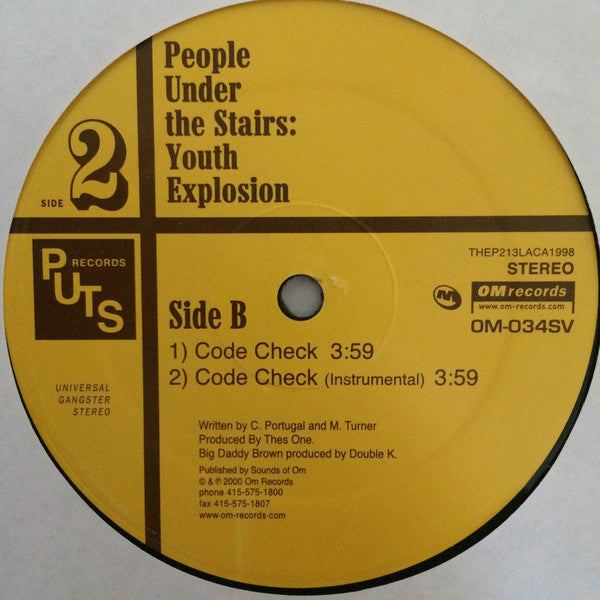 People Under The Stairs : Youth Explosion (12")