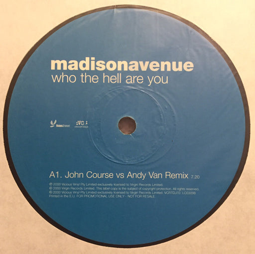 Madison Avenue : Who The Hell Are You (2x12", Promo)
