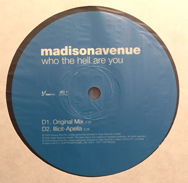 Madison Avenue : Who The Hell Are You (2x12", Promo)
