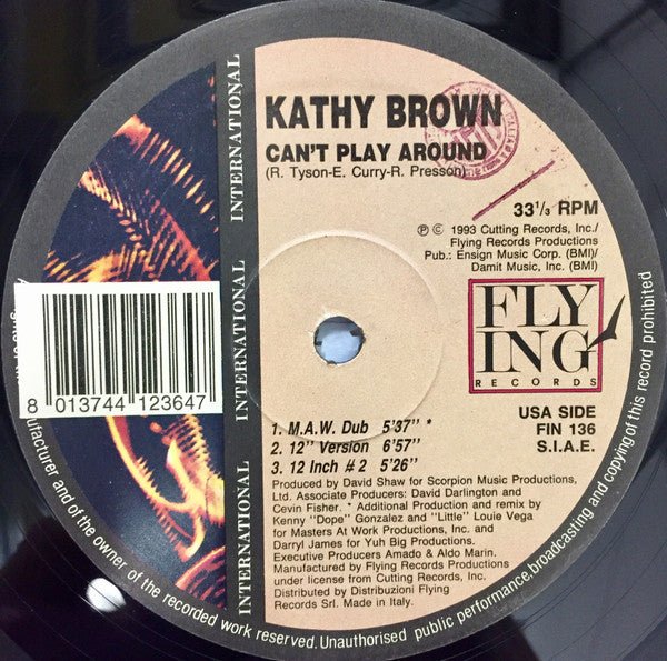 Kathy Brown : Can't Play Around (12")