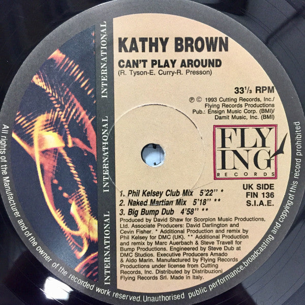 Kathy Brown : Can't Play Around (12")