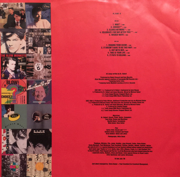 The Blow Monkeys : Choices - The Singles Collection (LP, Comp)