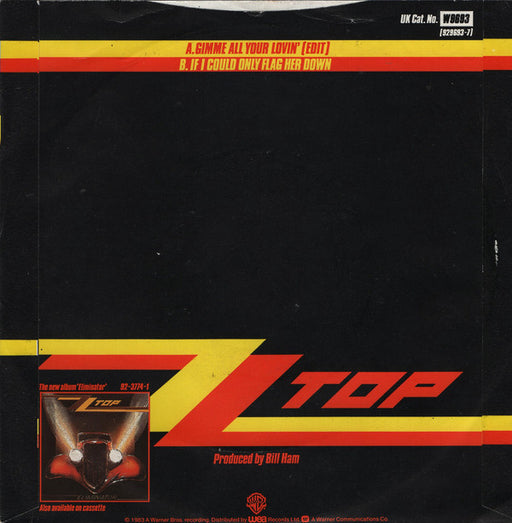 ZZ Top : Gimme All Your Lovin' (7", Single, Blu)