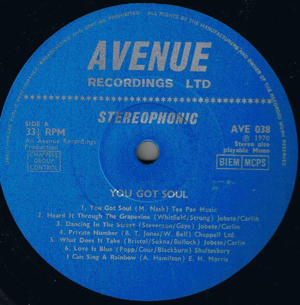 Unknown Artist : You Got Soul (LP, Album)