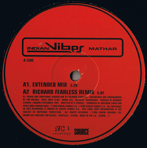 Indian Vibes : Mathar (12", Promo)