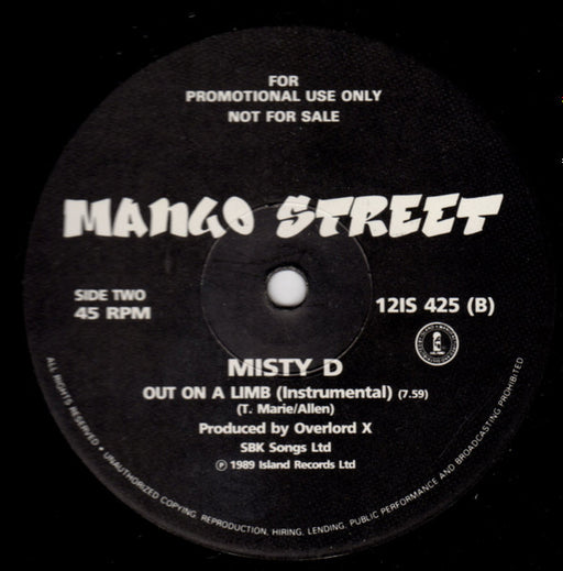 Misty D : Out On A Limb (12", Promo)