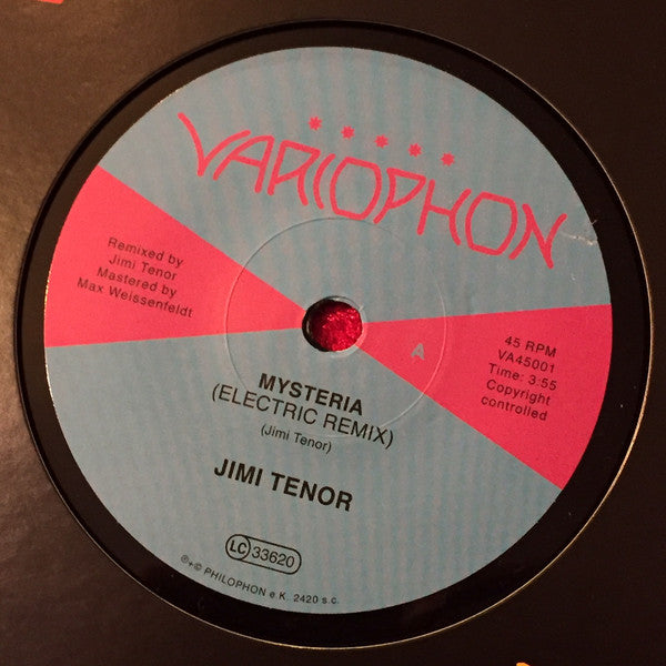 Jimi Tenor : Mysteria / Vocalize My Luv (Electric Remix) (7", Single, Com)