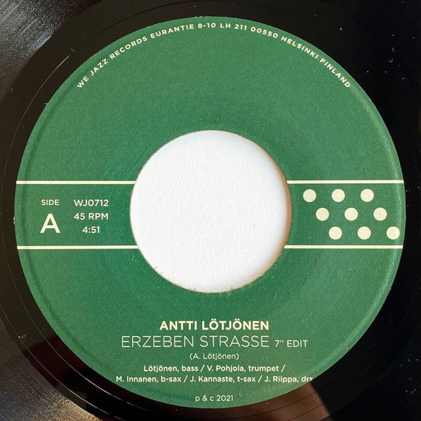 Antti Lötjönen / Petter Eldh Presents Koma Saxo : Erzeben Strasse / Erzeben Koma (7")