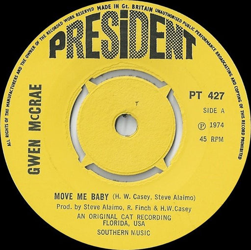 Gwen McCrae : Move Me Baby (7", Single)