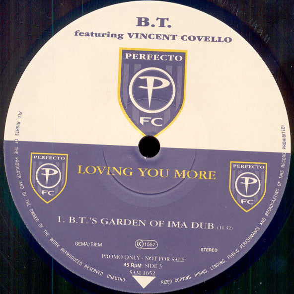 B.T.* Featuring Vincent Covello : Loving You More (2x12", Single, Promo)