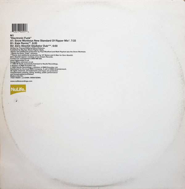 M1 : Electronic Funk (12", Single)