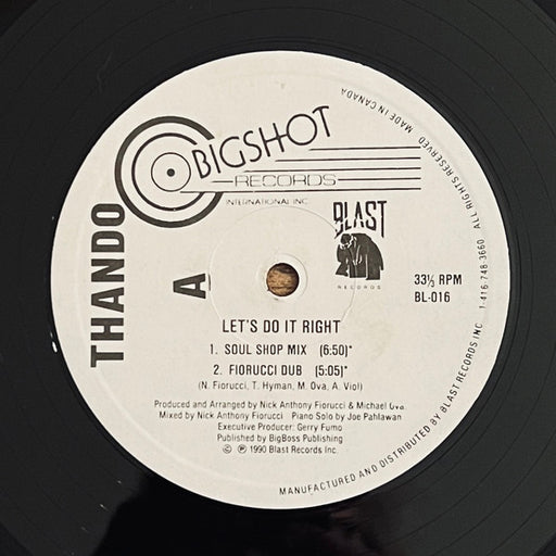 Thando : Let's Do It Right (12")