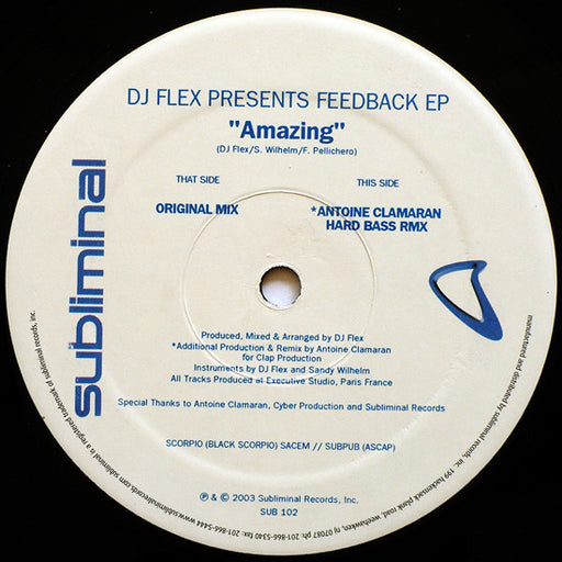 DJ Flex : Feedback EP (12", EP)