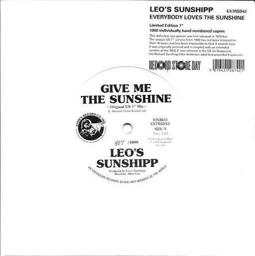 Leo's Sunshipp : Give Me The Sunshine (7", RSD, Ltd, Num)