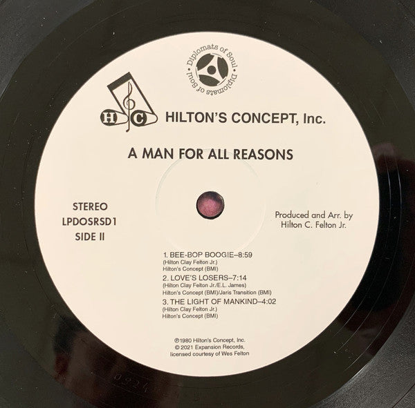 Hilton Felton : A Man For All Reasons (LP, Album, RSD, Ltd, Num, RE)