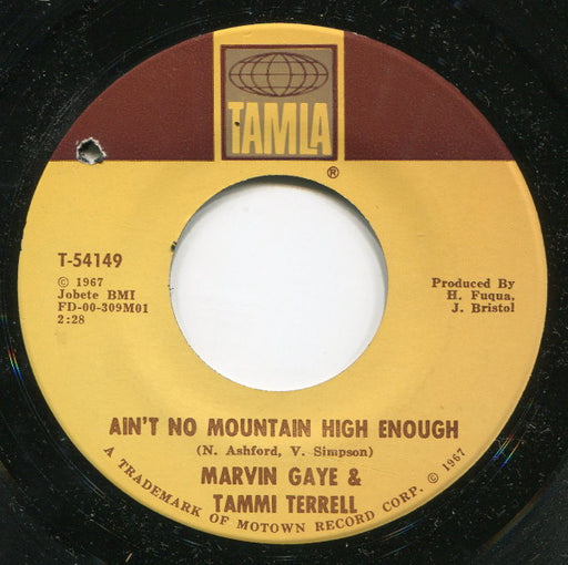 Marvin Gaye & Tammi Terrell : Ain't No Mountain High Enough (7", Single, ARP)