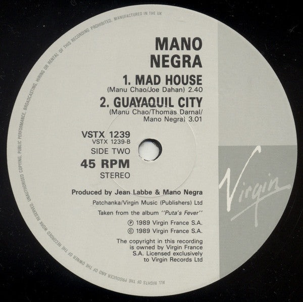 Mano Negra : King Kong Five Remix (12", Single)