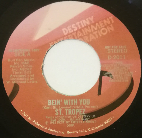 St. Tropez* : Bein' With You (7", Promo)