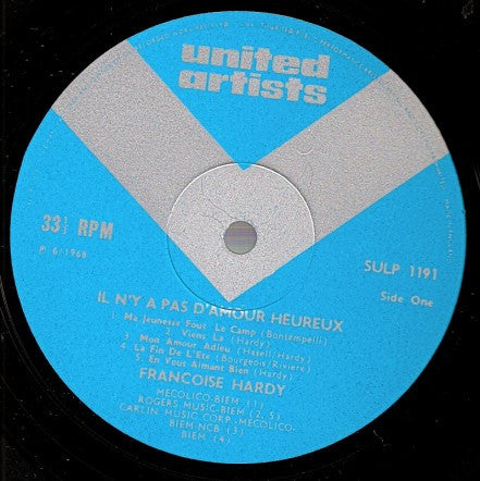 Françoise Hardy : Il N'Y A Pas D'Amour Heureux (LP, Album)