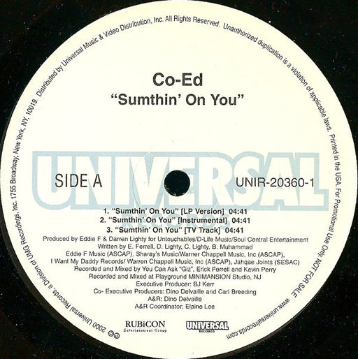 Co-Ed : Sumthin' On You / Roll Wit Me (Remix) (12", Promo)