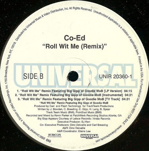 Co-Ed : Sumthin' On You / Roll Wit Me (Remix) (12", Promo)