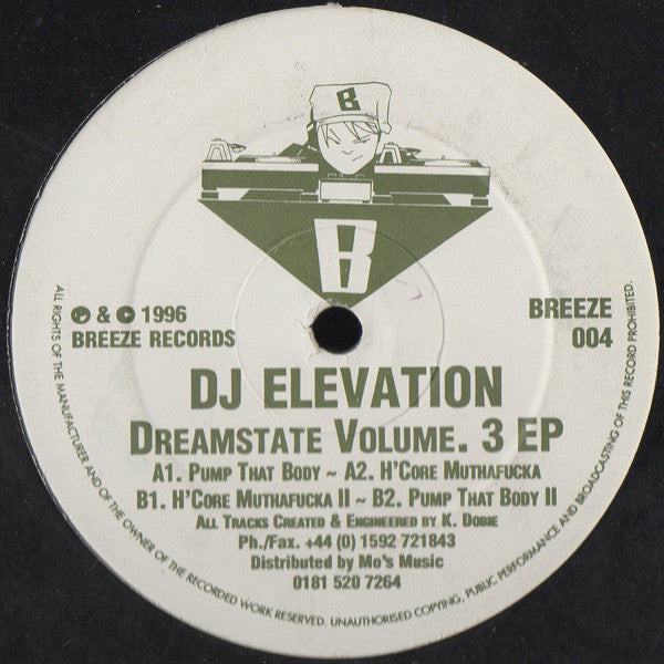 DJ Elevation : Dreamstate Volume. 3 EP (12", EP)
