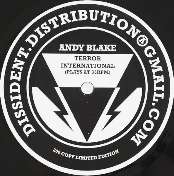 Andy Blake (3) : Terror International (12", S/Sided, Ltd)