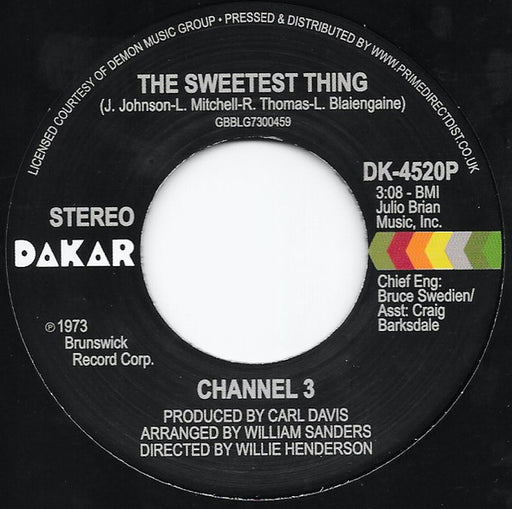 Channel 3 (5) : The Sweetest Thing / Someone Else's Arms (7", RSD, RE)