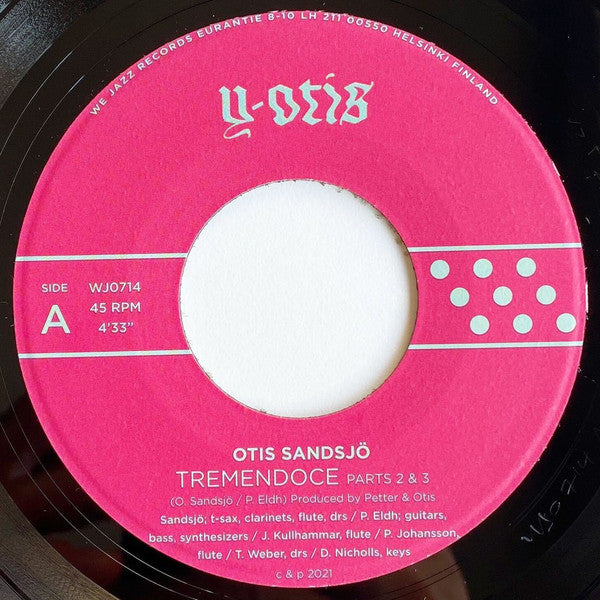 Otis Sandsjö Feat. Kathrin Pechlof : Tremendoce, Pt. 2 & 3 / Skerry  (7")