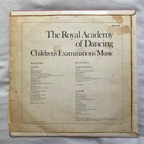 The Royal Academy Of Dancing : Children's Examinations  (LP, Album, Mono)