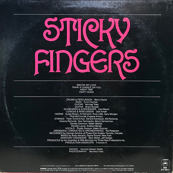 Sticky Fingers (2) : Sticky Fingers (LP)