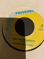 Jessie Proverbs, Basey Jockey : Lady in red medley / weed alone (7")