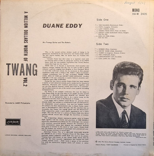 Duane Eddy And The Rebels : A Million Dollars Worth Of Twang Vol.2 (LP, Comp, Mono)