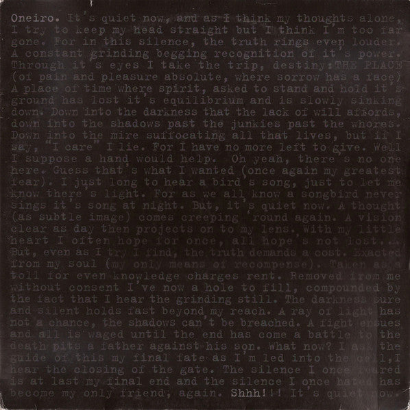 Oneiro : Shhh! (12")