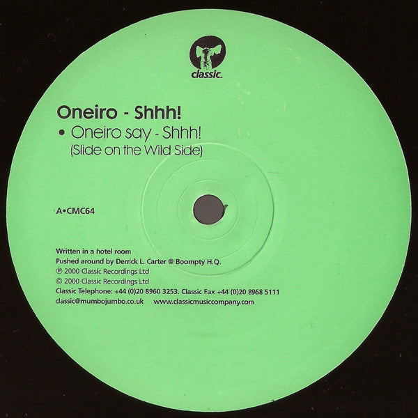 Oneiro : Shhh! (12")