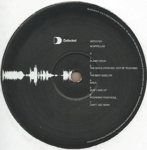 Various : Defected Acappellas Black (12")