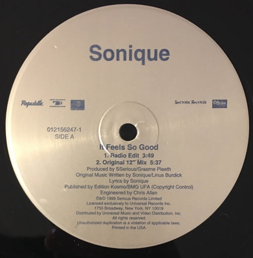 Sonique : It Feels So Good (12")