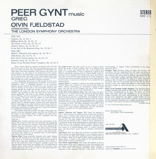 Grieg*, Fjeldstad*, London Symphony Orchestra : Peer Gynt Music (LP, RE)