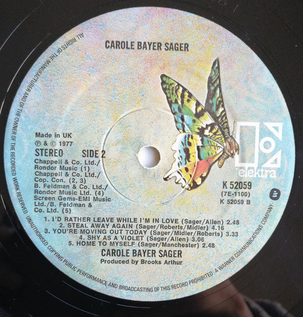 Carole Bayer Sager : Carole Bayer Sager (LP, Album)