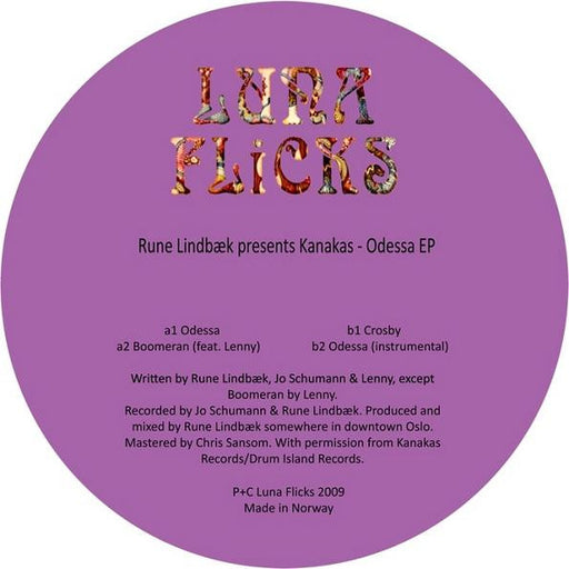 Rune Lindbæk Presents Kanakas : Odessa EP (12", EP)