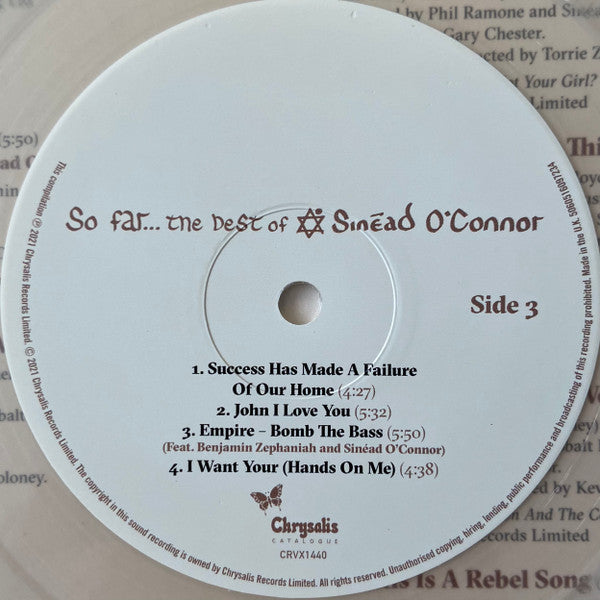 Sinéad O'Connor : So Far…The Best Of Sinéad O'Connor (2xLP, Comp, RE, RM, Cle)