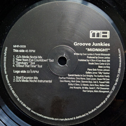 Groove Junkies : Midnight (12")
